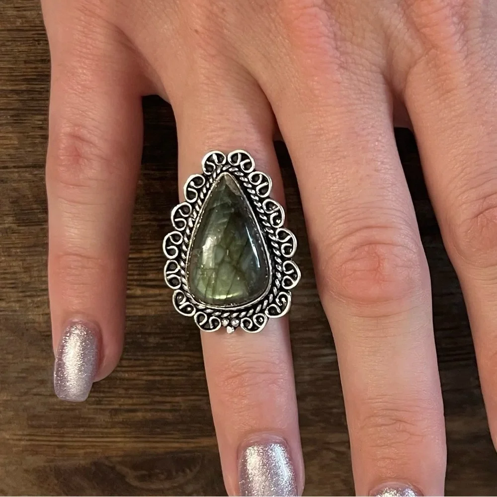 Labradorite Stone Ring